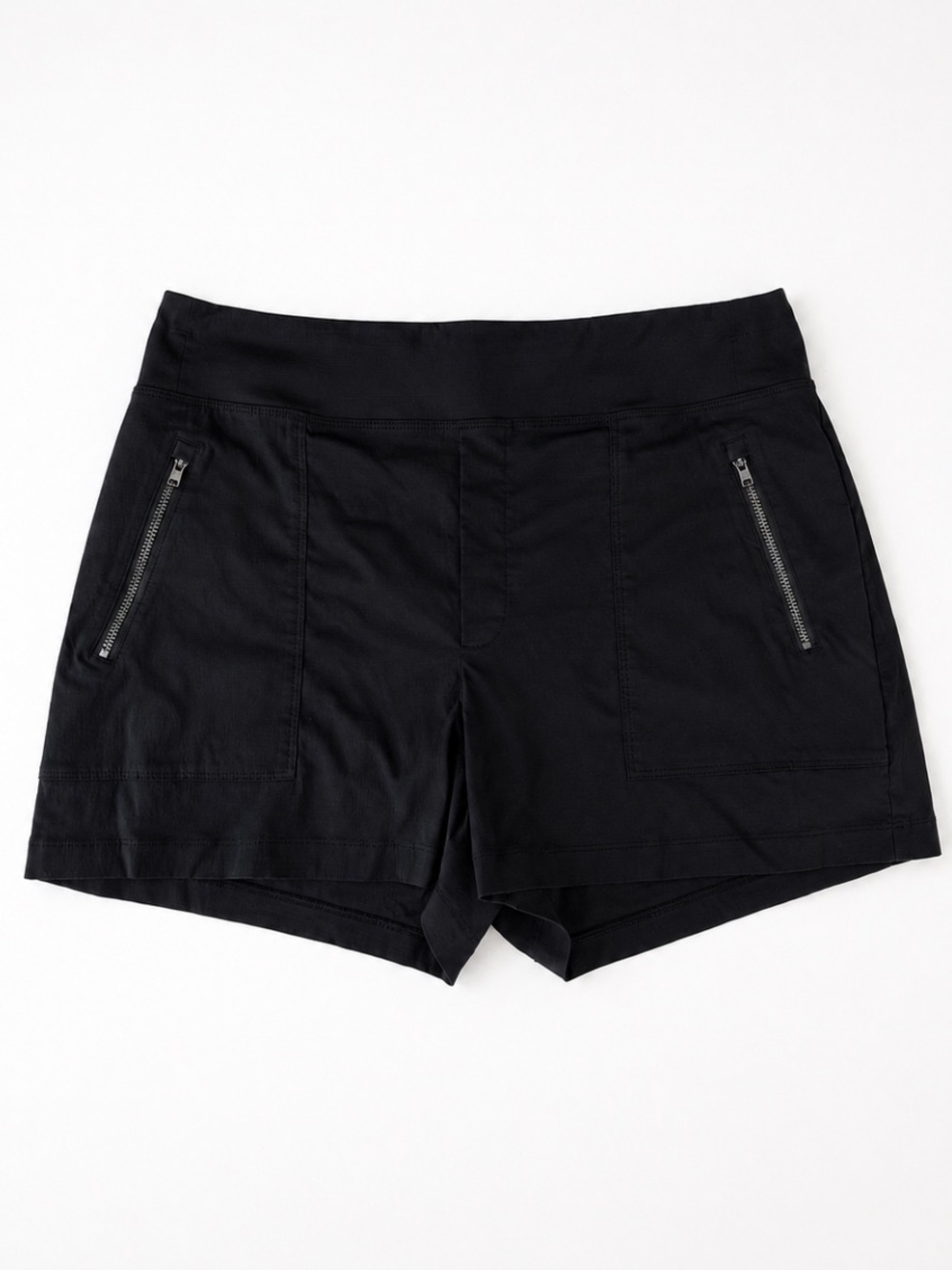 Athleta Black Lightweight Utility Shorts | Zip Pocket | Women’s